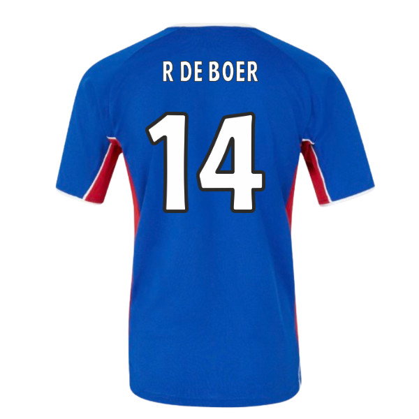 2001-2002 Rangers Retro Home Shirt (R De Boer 14)-PitchVibe Kits